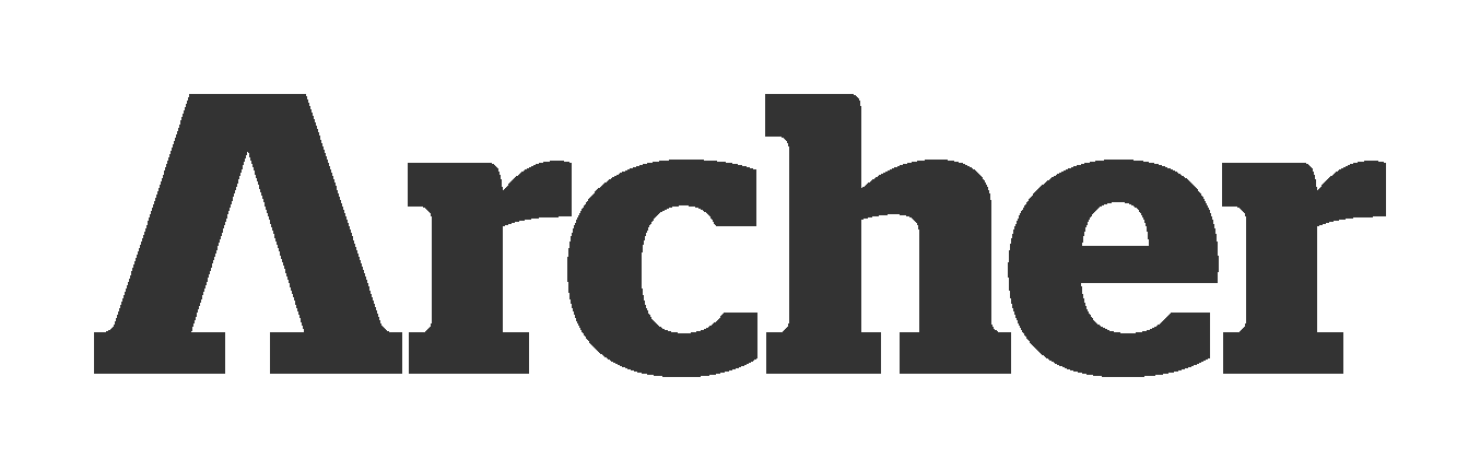 Circular logo with radial lines in blue-gray color on white background